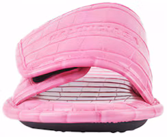 Shop (Women) Balenciaga Home Crocodile Pattern Calfskin Mules Pink 616716WA9D76842