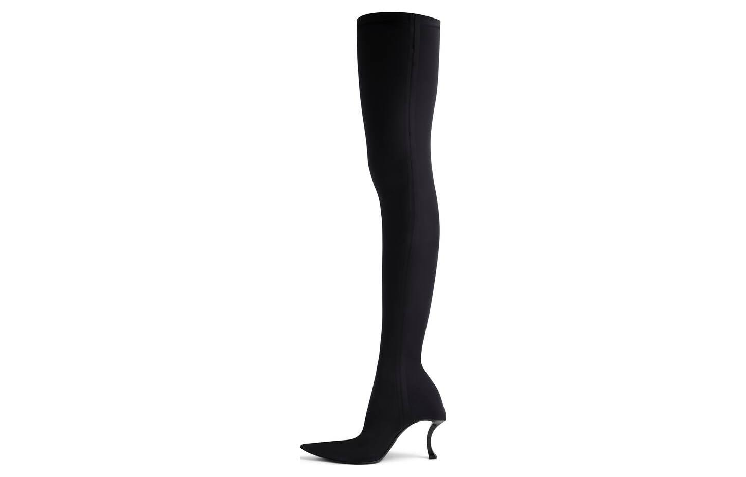 (Women) Balenciaga Hourglass Over-The-Knee Boots 'Black' 770740W2ES01000