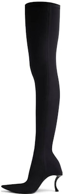 (W) 巴黎世家黑色沙漏及膝靴 770740W2ES01000 Buy (W) 巴黎世家黑色沙漏及膝靴 770740W2ES01000