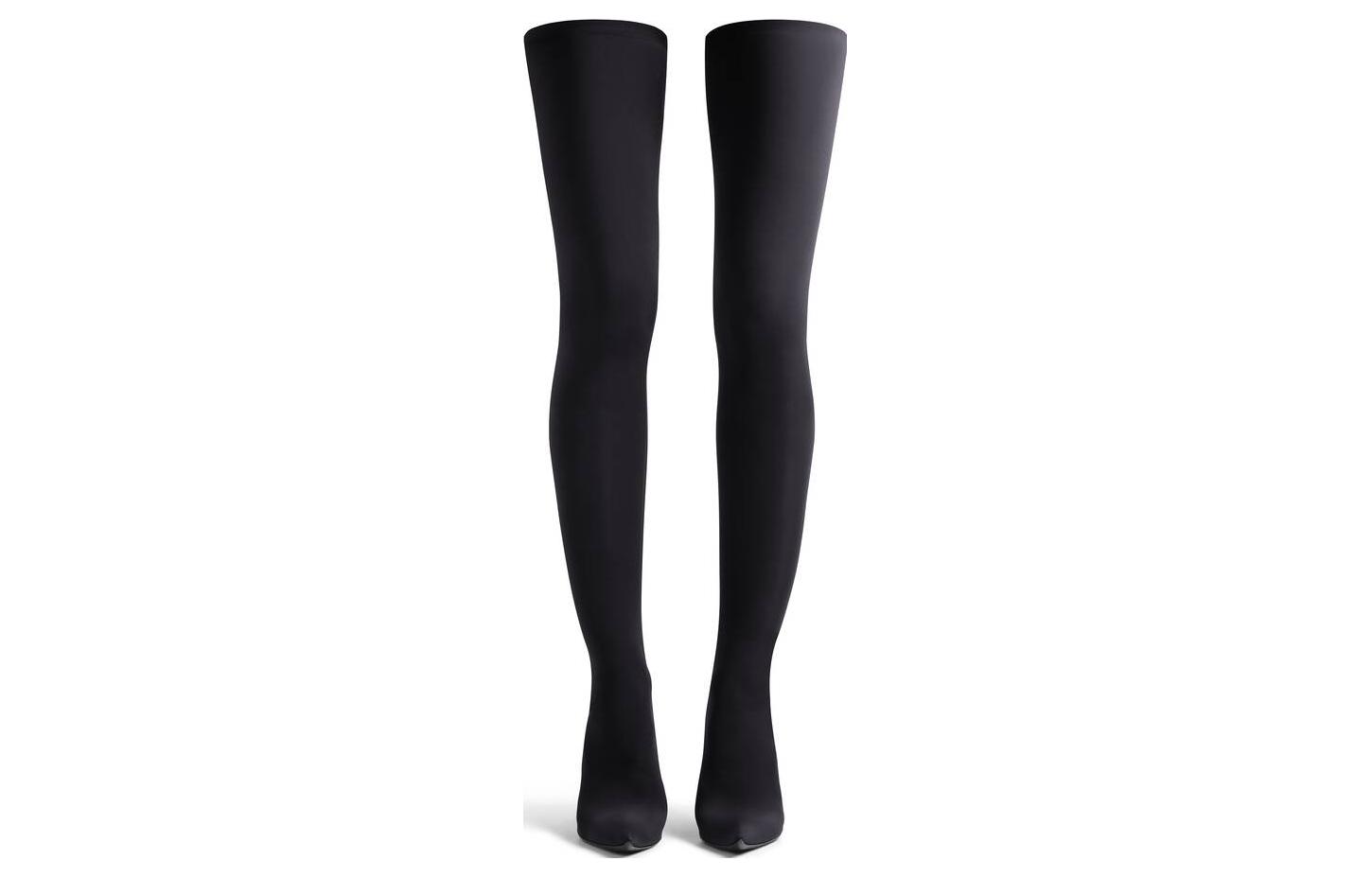 (W) Balenciaga Hourglass Over-The-Knee Boots 'Black' 圖 3