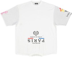 (Women) Balenciaga Inverted Logo Print Tee FW22 White Oversized Fit 698811TMVC90900 (Women) Balenciaga Inverted Logo Print Tee FW22 White Oversized Fit 698811TMVC90900