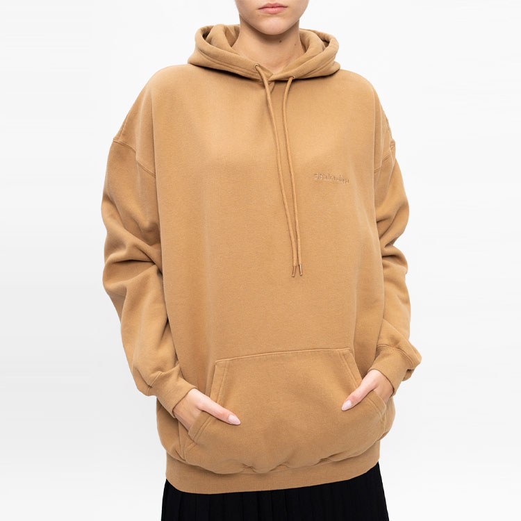 (Women) Balenciaga Khaki Hoodie with Chest Embroidered Logo 578135TJV859504 圖 5