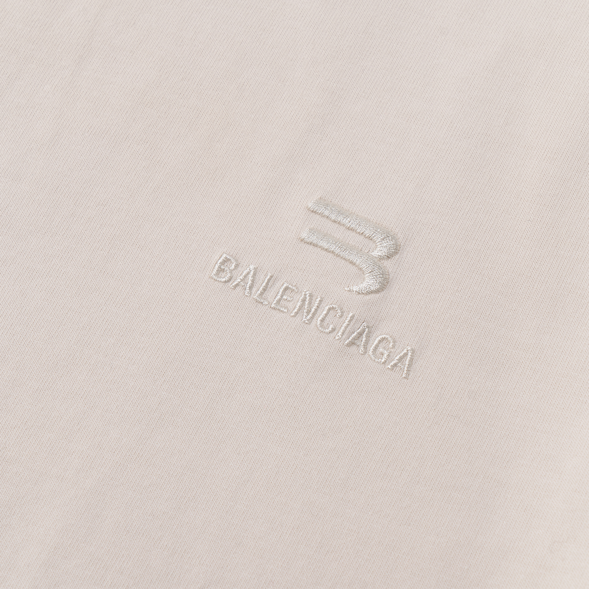 (Women) Balenciaga Khaki Logo Embroidered Oversized Fit T-Shirt. 612965TLV999080 圖 6
