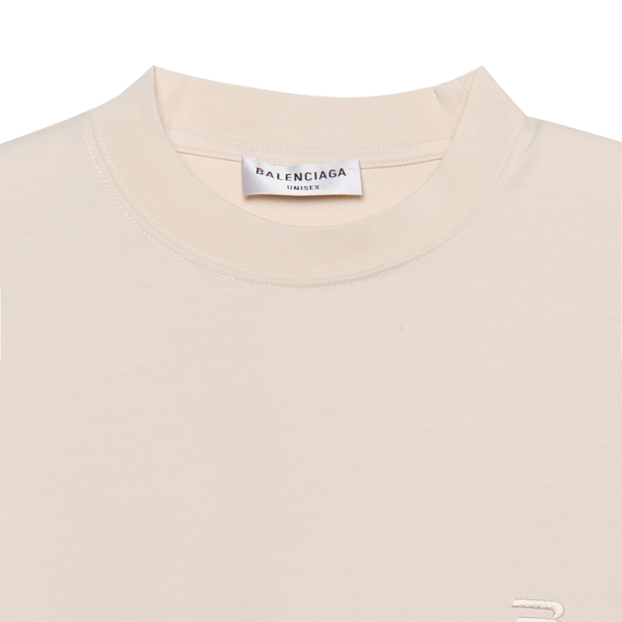 (Women) Balenciaga Khaki Logo Embroidered Oversized Fit T-Shirt. 612965TLV999080 圖 7