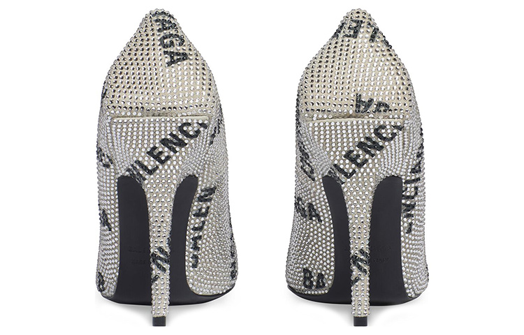 Details for (W) Balenciaga Knife ''Logo Intégral Talon Cristal'' 719769WBC528310