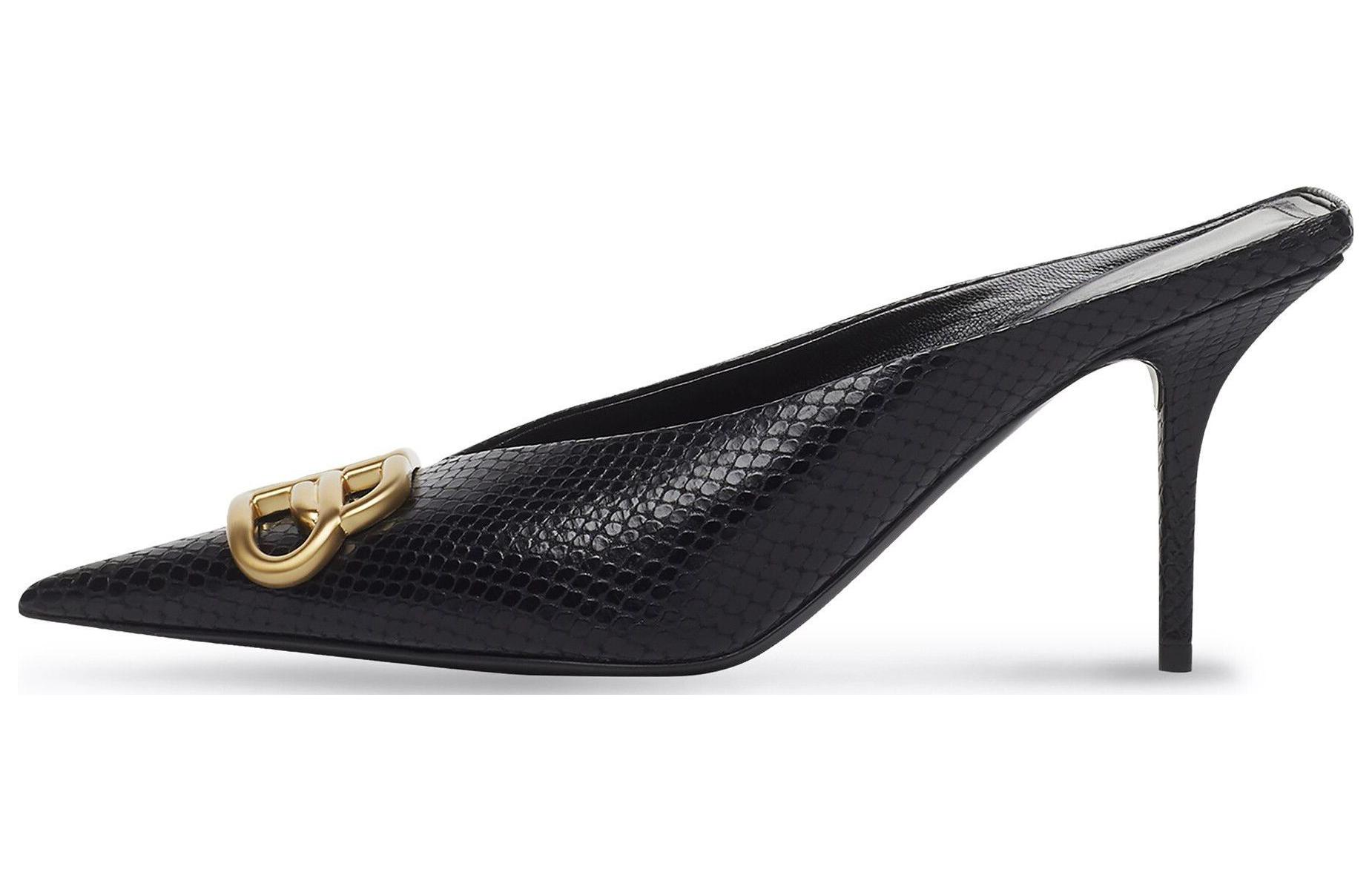 (Women) Balenciaga Knife 'Black Python' 659994WBCX11089