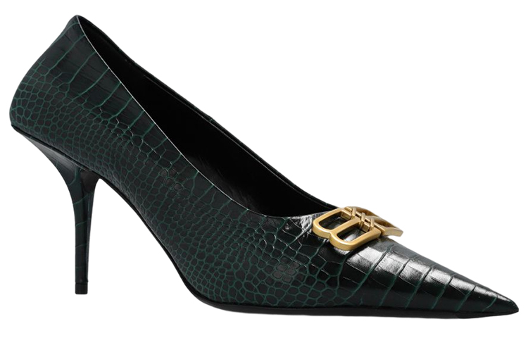 Order (W) Balenciaga Knife ''Mules en Cuir Vert'' 734238WBE713030