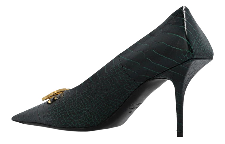 Lookbook (W) Balenciaga Knife ''Mules en Cuir Vert'' 734238WBE713030
