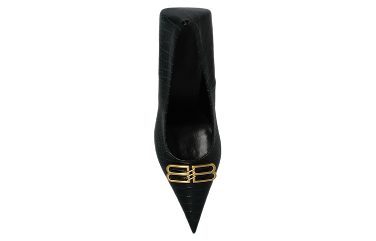 Shop (W) Balenciaga Knife ''Mules en Cuir Vert'' 734238WBE713030