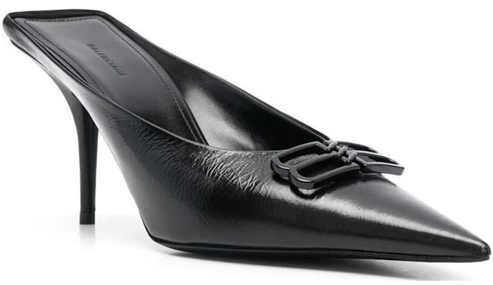 (W) Balenciaga Knife BB Mules de Cuero 'Negro' 694722WBBI21000 Order (W) Balenciaga Knife BB Mules de Cuero 'Negro' 694722WBBI21000