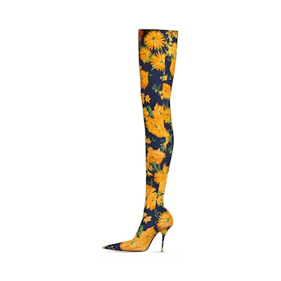 (W) Balenciaga Knife Boot 'Floral Yellow Blue'