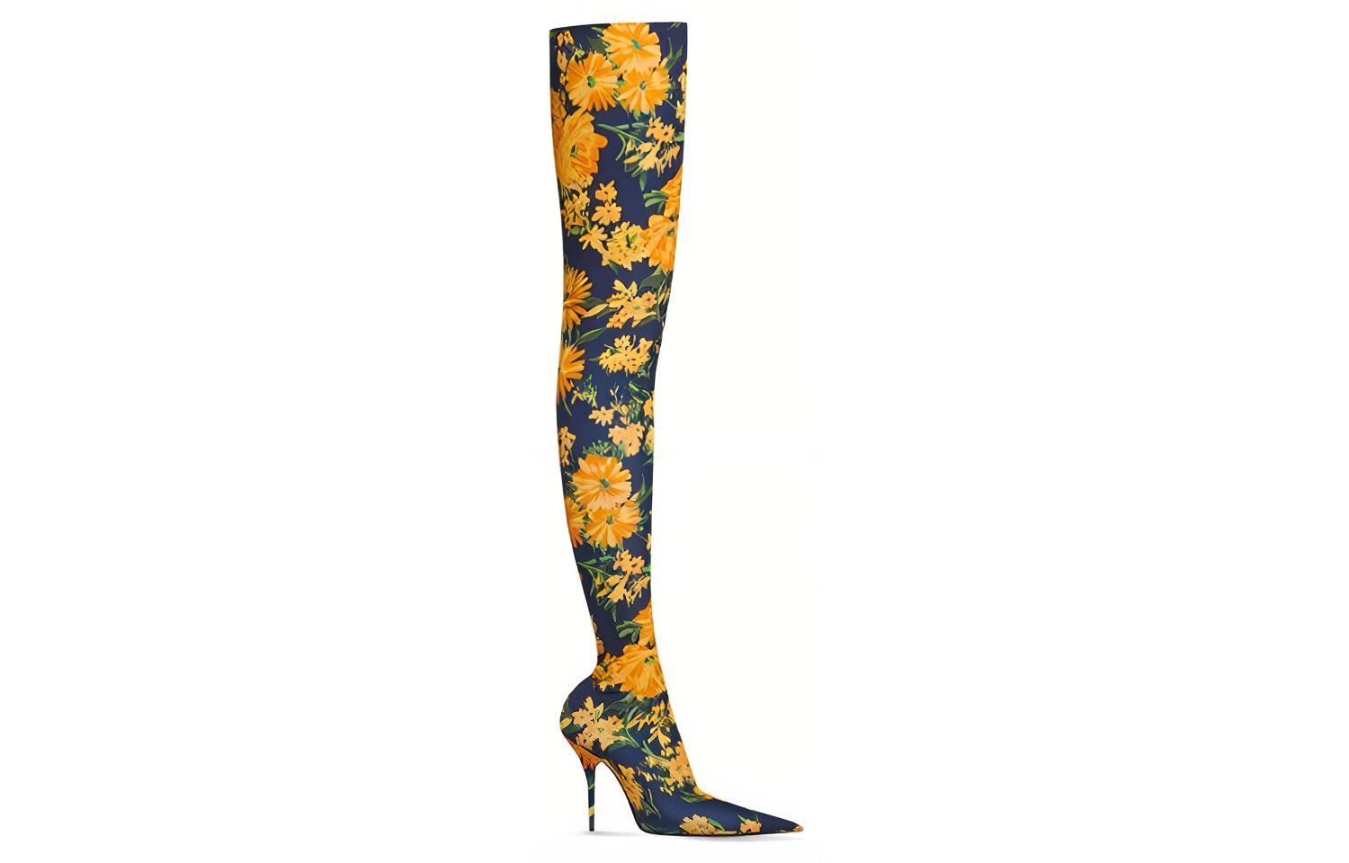 Order (W) Balenciaga Knife Boot ''Bloemen Geel Blauw'' 718647W2LT07040