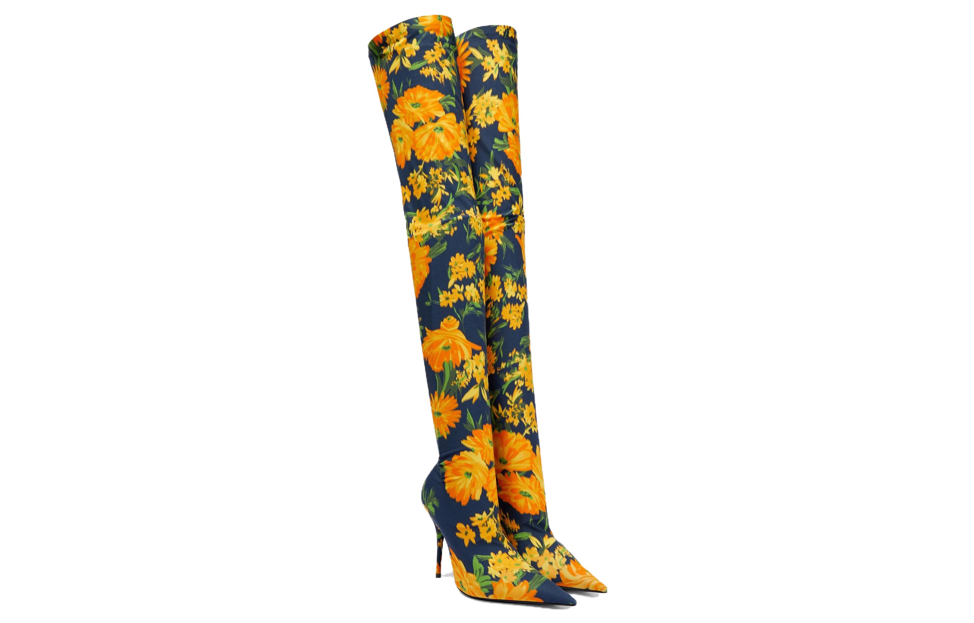 Shop (W) Balenciaga Knife Boot ''Bloemen Geel Blauw'' 718647W2LT07040