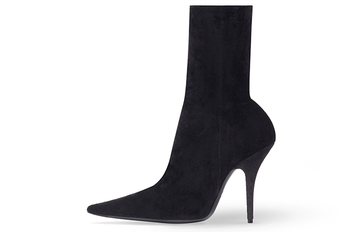 Buy (W) Balenciaga Bottines Knife ''Velours Noir Côtelé'' 742881W8MA11000