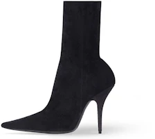 (Women) Balenciaga Knife Bootie 'Black Velvet Rib Knit' 742881W8MA11000 (Women) Balenciaga Knife Bootie 'Black Velvet Rib Knit' 742881W8MA11000