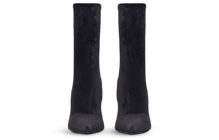 Shop (W) Balenciaga Bottines Knife ''Velours Noir Côtelé'' 742881W8MA11000