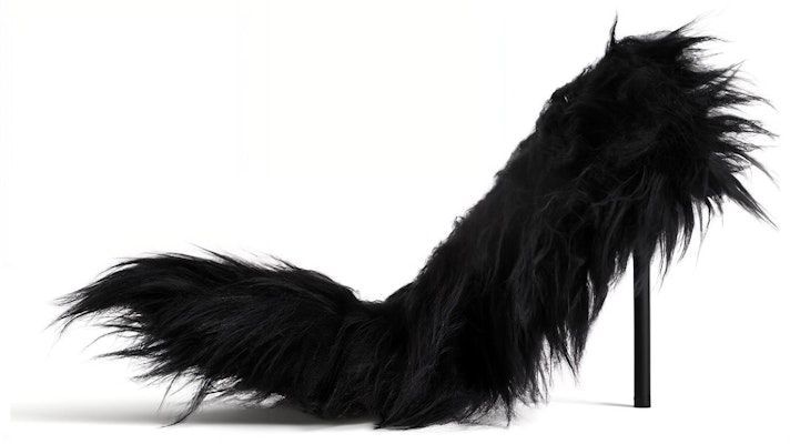 (Women) Balenciaga Knife Booties 'Fur Black Stiletto' 762207W9OA11000 Buy (Women) Balenciaga Knife Booties 'Fur Black Stiletto' 762207W9OA11000