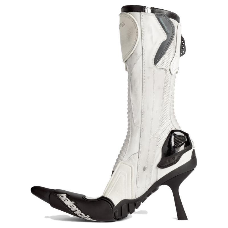 (Women) Balenciaga Knife Booties 'White Leather' 762245WB6A29210