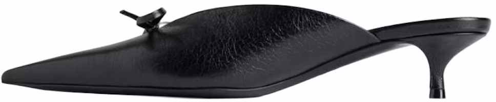 (Women) Balenciaga Knife Bow 40mm (4cm) Mule Black 785660WAD401000 (Women) Balenciaga Knife Bow 40mm (4cm) Mule Black 785660WAD401000