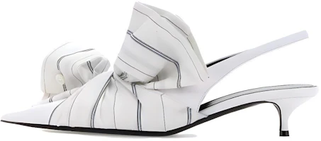 (Women) Balenciaga Knife Chemise 40mm Slingback 'White' 786223WB1H29000 (Women) Balenciaga Knife Chemise 40mm Slingback 'White' 786223WB1H29000