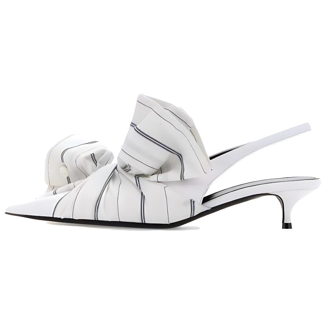 (Women) Balenciaga Knife Chemise 40mm Slingback 'White' 786223WB1H29000