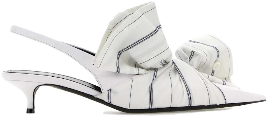 (Women) Balenciaga Knife Chemise 40mm Slingback 'White' 786223WB1H29000 Order (Women) Balenciaga Knife Chemise 40mm Slingback 'White' 786223WB1H29000