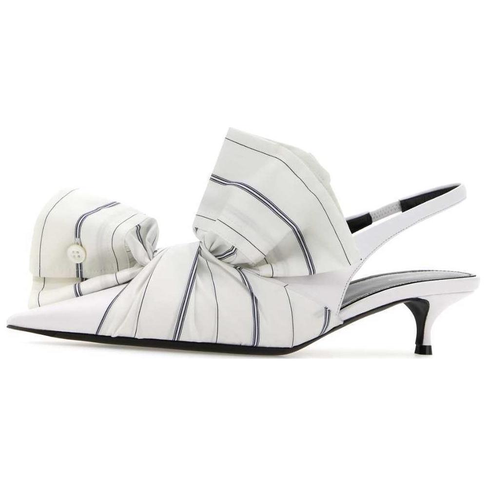 Lookbook (Women) Balenciaga Knife Chemise 40mm Slingback 'White' 786223WB1H29000