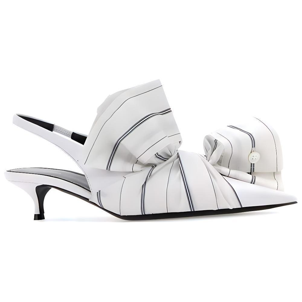 Shop (Women) Balenciaga Knife Chemise 40mm Slingback 'White' 786223WB1H29000