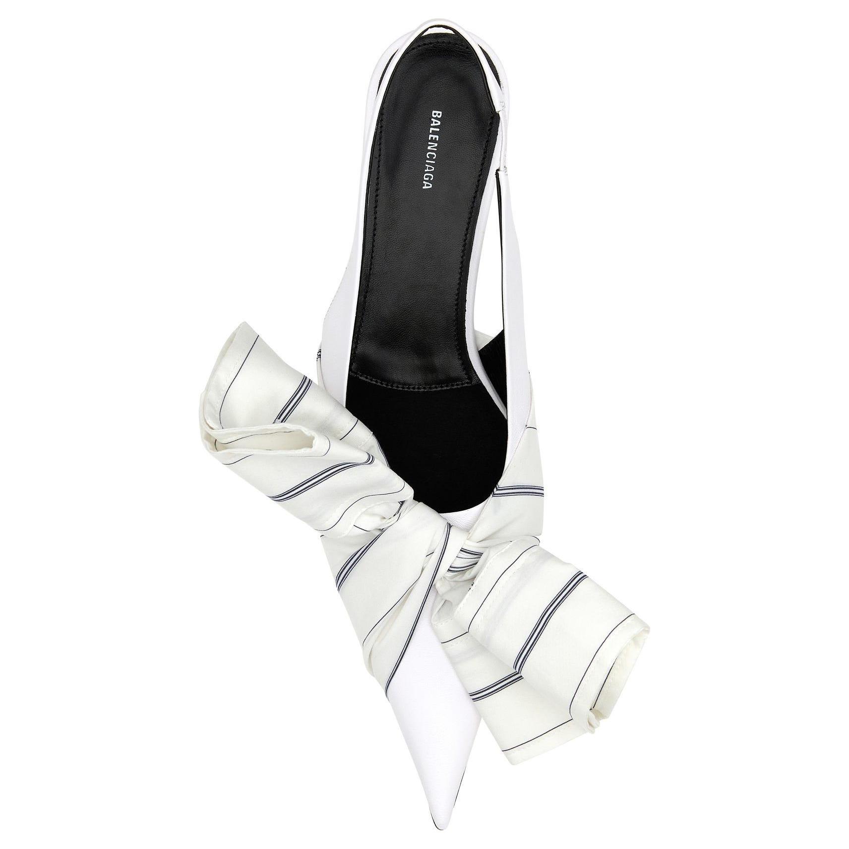 Purchase (Women) Balenciaga Knife Chemise 40mm Slingback 'White' 786223WB1H29000