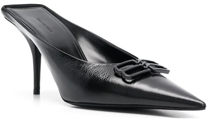 (W) Balenciaga Knife BB Mules de Cuero 'Negro' 694722WBBI21000 Order (W) Balenciaga Knife BB Mules de Cuero 'Negro' 694722WBBI21000