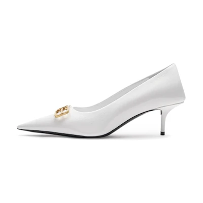 (W) Balenciaga Knife High-Heels 'White Leather'