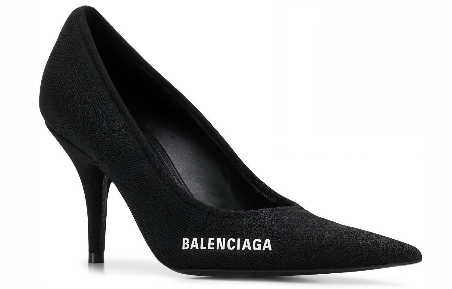 Lookbook (W) Balenciaga Knife Kasut Tumit 80mm 'Hitam' 628602W18021090