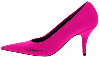 Buy 巴黎世家 Balenciaga 刀鋒針織尖頭高跟鞋 女款 紫紅色