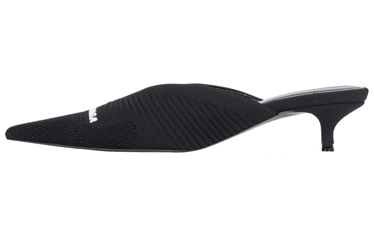 (Women) Balenciaga Knife Knit Mules 'Black Fashion Slipper' 671126W2CW11090