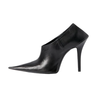 (W) Balenciaga Knife Mule 'Black Leather'