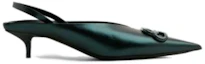 Order 巴黎世家 Balenciaga Knife 皮革套穿時尚涼鞋 女款綠色