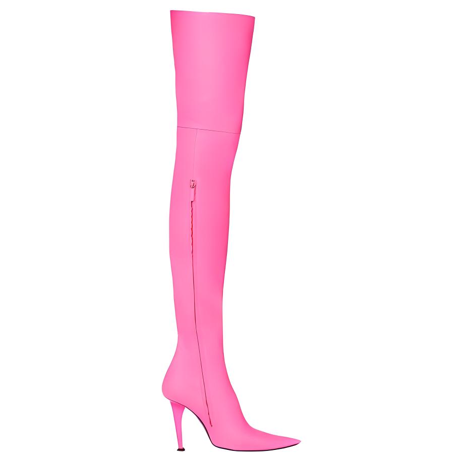 Order (Women) Balenciaga Knife Over-The-Knee Boots 'Shark Pink' 636613WBBP05000