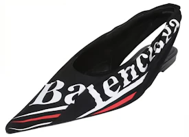 Order (W) Balenciaga Knife Slingback Planos Casual con Logo 'Negro' 500619W06001091