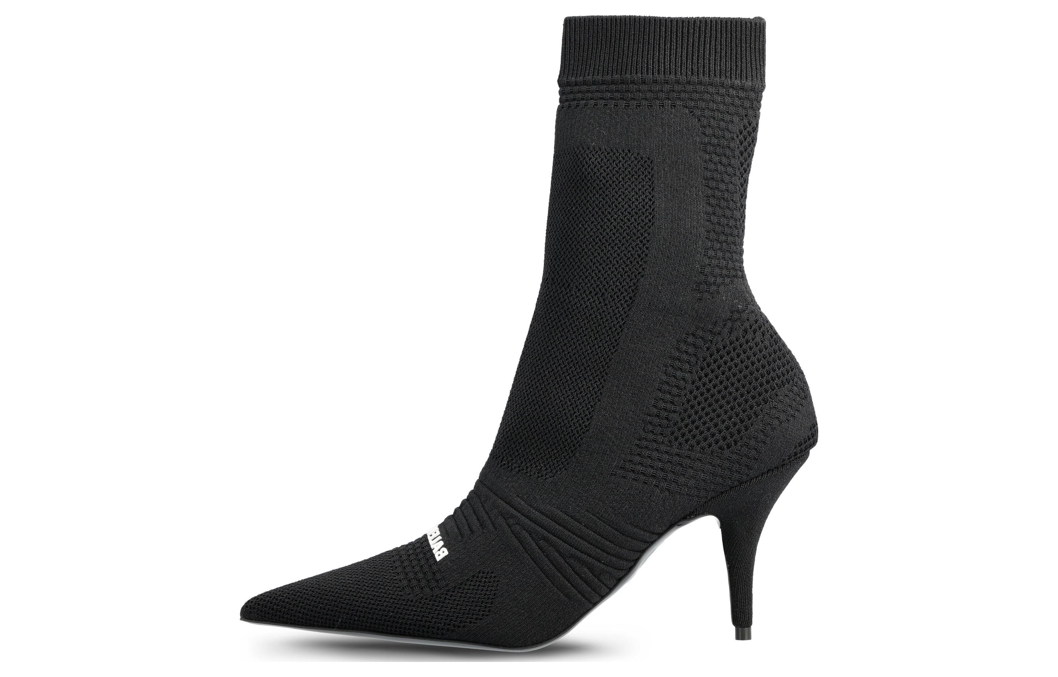 (Women) Balenciaga Knit Boot 9cm 'Black Comfort Fashion' 724179W2CW11090