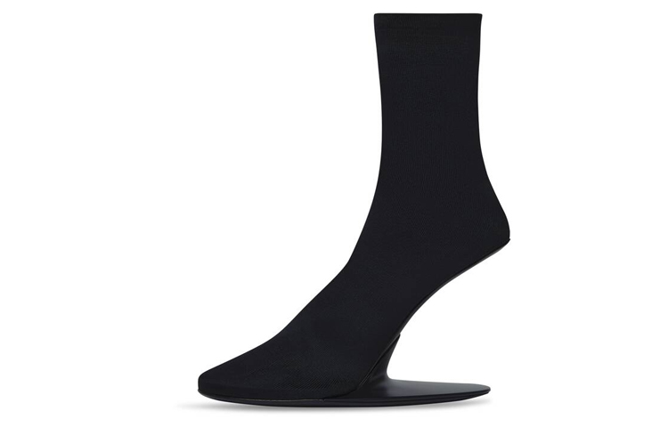 (Women) Balenciaga Knit Round Toe Ankle Boot 11cm 'Black' 722563W2LQ01000