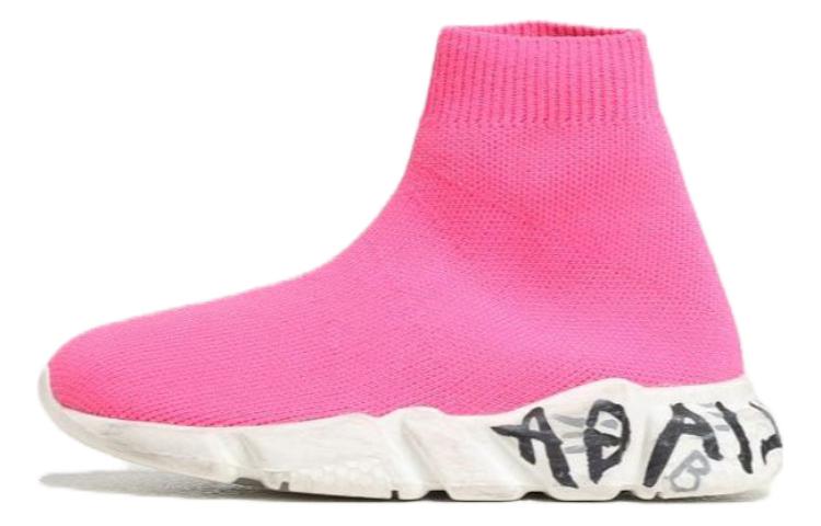 (Women) Balenciaga Knit Round Toe Slip-On 'Comfort Versatile Breathable Mid-Top Casual Pink' 597425W2DD45091