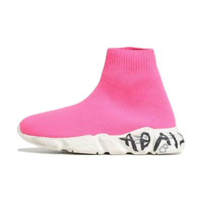 (W) Balenciaga Knit Round Toe Slip-On 'CMFT Versatile Breathable Mid-Top Casual Pink'