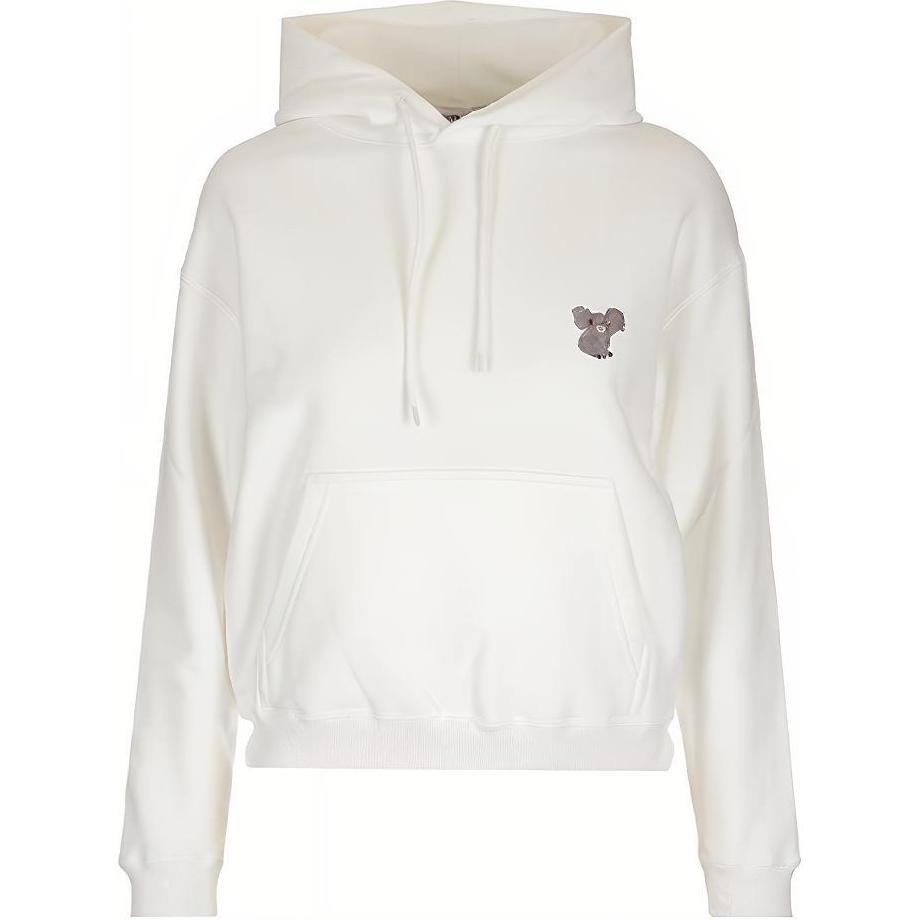 (Women) Balenciaga Koala Embroidered Hoodie White 612959TIVD29000