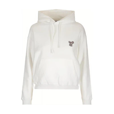 (Women) Balenciaga Koala Embroidered Hoodie White 612959TIVD29000