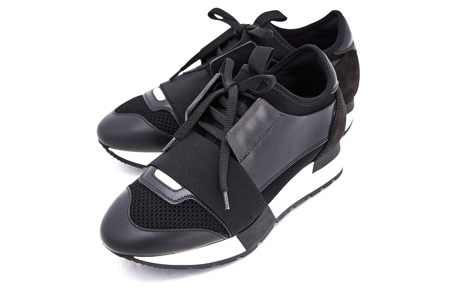 (W) Balenciaga Lace-Up Low Top 'Black' 圖 3