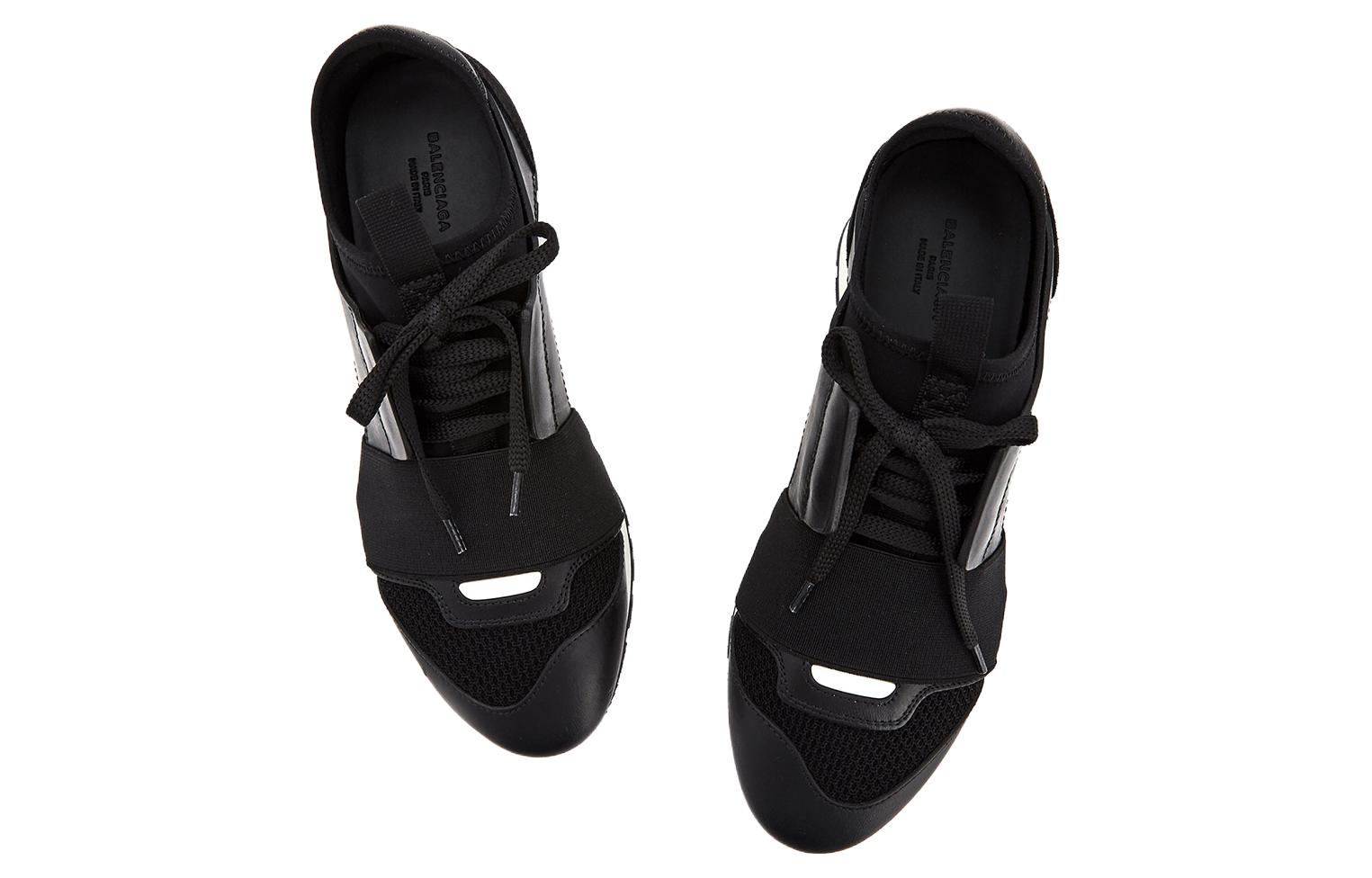 (W) Balenciaga Lace-Up Low Top 'Black' 圖 5