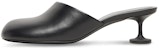 (W) Balenciaga Wanita 50mm Mule Kulit Hitam 701921WBCR01000