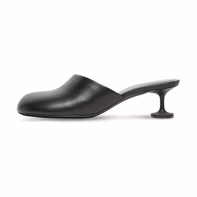 (W) Balenciaga Lady 50mm Mule Blacker Leather