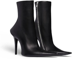 巴黎世家 Balenciaga 羊皮 拉鍊 細跟 短靴 11公分 女款 黑色 Lookbook 巴黎世家 Balenciaga 羊皮 拉鍊 細跟 短靴 11公分 女款 黑色