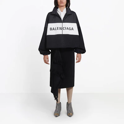 (Women) Balenciaga Large Logo Print Jacket Black. 529213TBQ031000 Lookbook (Women) Balenciaga Large Logo Print Jacket Black. 529213TBQ031000